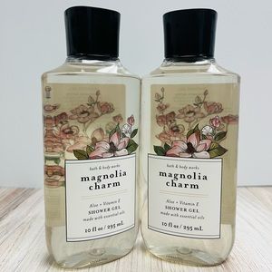 BATH & BODYWORKS-BRAND NEW 2 Pack: Magnolia Charm Shower Gel